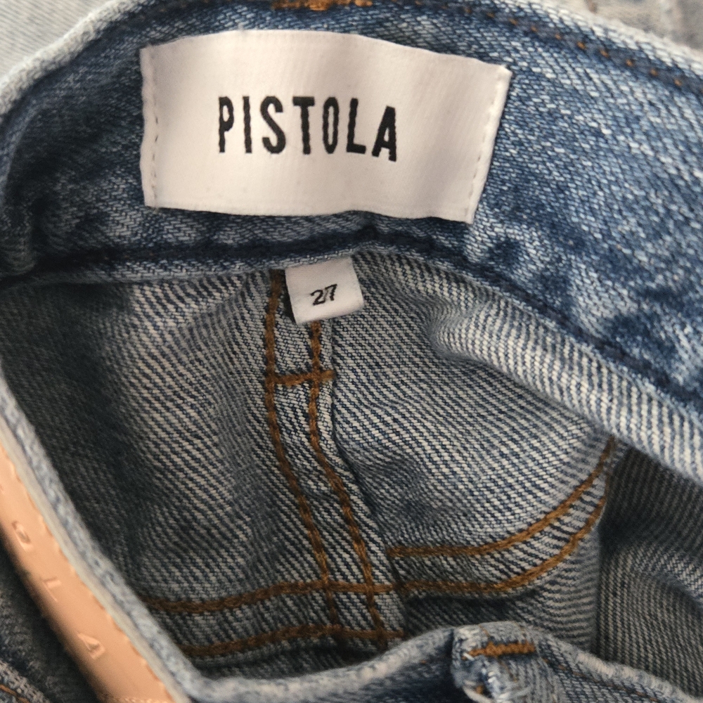 Pistola Ruby High Rise Wide Leg Jeans Light Wash Palazzo Denim - Picture 2 of 10